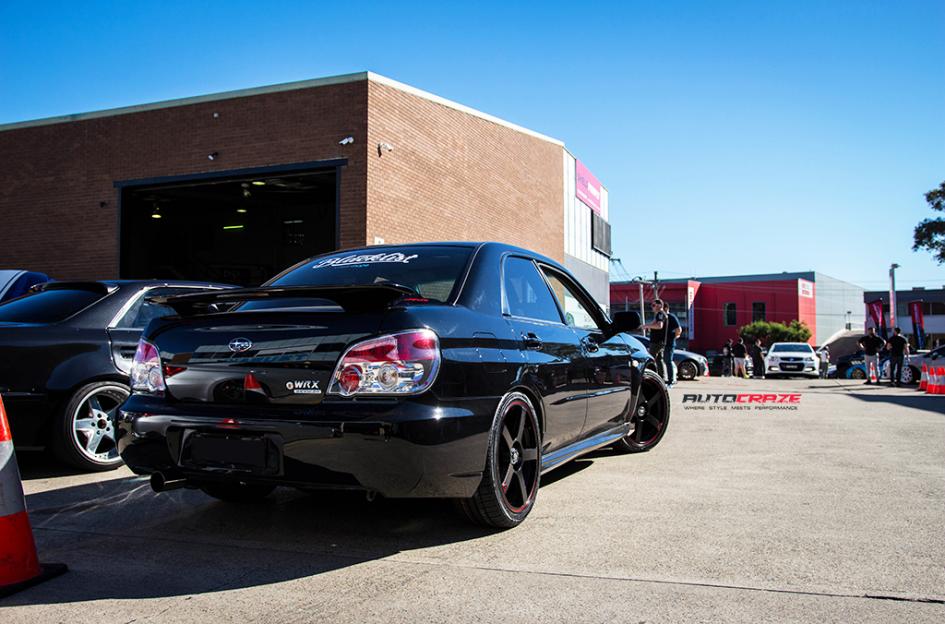 SUBARU WRX MR116 MATTE BLACK RED EDGE